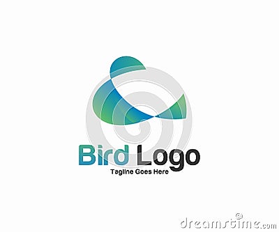 Colorful Elegant Bird logo design vector, Bird logo design template Vector Illustration