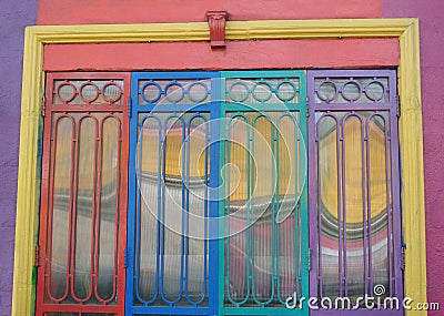 Colorful entrance Stock Photo