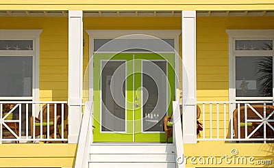 Colorful entrance to a Pensacola Florida home Stock Photo