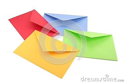 Colorful envelopes Stock Photo