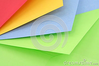 Colorful envelopes Stock Photo