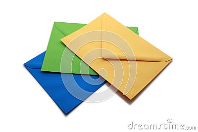 Colorful envelopes Stock Photo