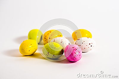 Colorful Ester eggs in a cup Stock Photo