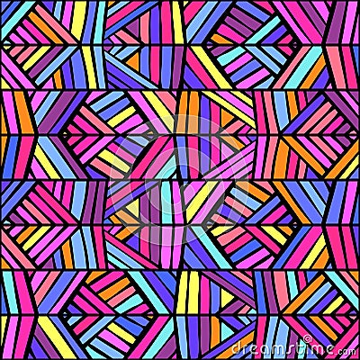 Colorful ethnic ornament seamless pattern design. Vector texture Vector Illustration