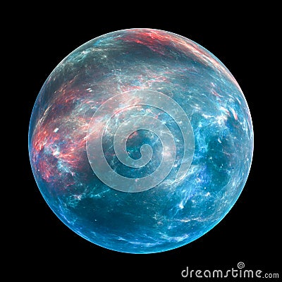 Colorful exoplanet insolated on black Stock Photo