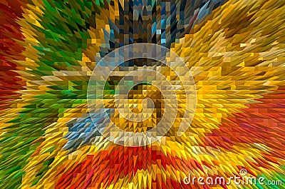 Colorful extrude abstract background Stock Photo