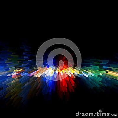 Colorful extrude geometric abstract background Stock Photo