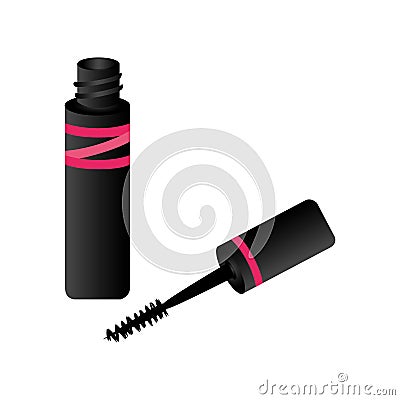Colorful eyelash makeup beauty product Vector Illustration