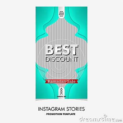 Colorful fashion sale instagram stories template Editorial Stock Photo