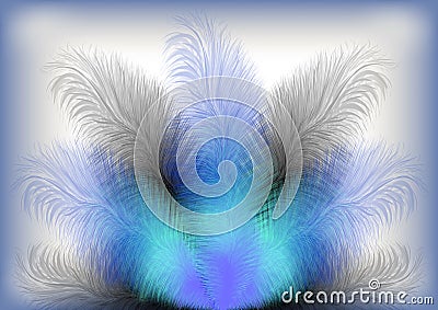 Colorful feather background Vector Illustration