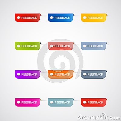 Colorful feedback icons Vector Illustration