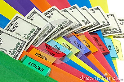 The Colorful Financial Portfolio Stock Photo