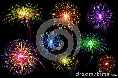 Colorful Firework Vector Illustration