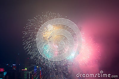 Colorful firework Editorial Stock Photo