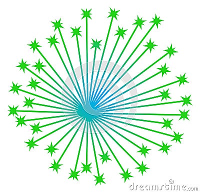 Colorful firework. Night show bright light burst Vector Illustration