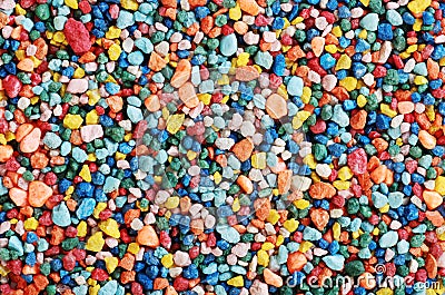 Colorful fish tank gravel Stock Photo