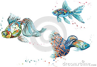 Colorful fish Vector Illustration