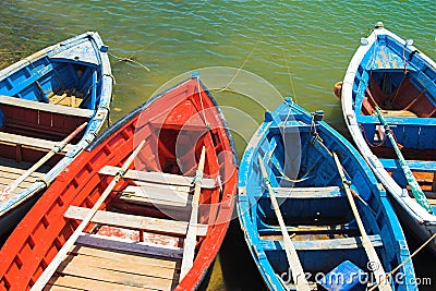 Colorful fishing boats Stock Photo