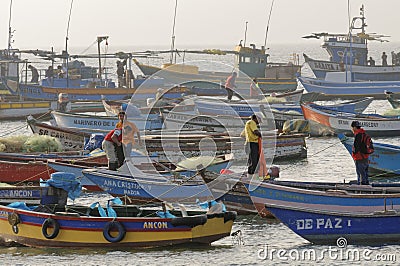 Colorful fishing boats Editorial Stock Photo