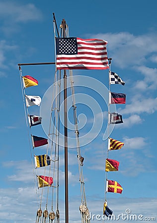 Colorful flags Stock Photo