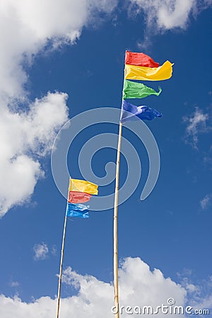 Colorful flags Stock Photo