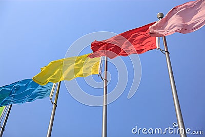 Colorful flags Stock Photo