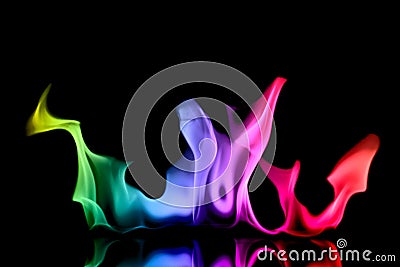 Colorful flame Stock Photo