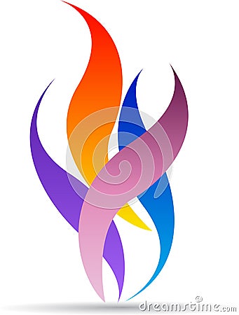 Colorful flame Vector Illustration