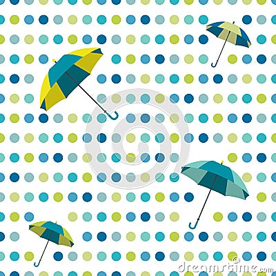 Colorful flat repeat wall paper polka dot design. Vector Illustration