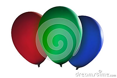 Colorful floating balloons Stock Photo
