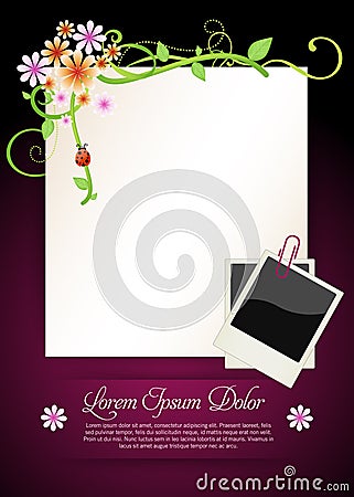 Colorful Floral Background Vector Illustration
