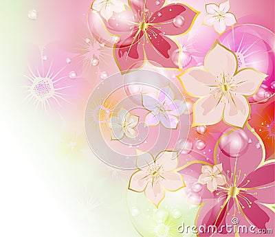 Colorful floral background Stock Photo