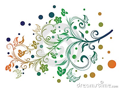 Colorful Floral Ornament Vector Illustration