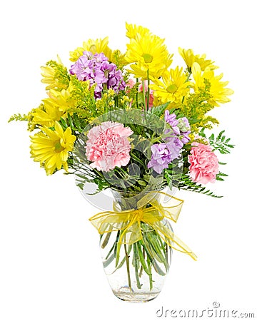 Colorful flower arrangement centerpiece Stock Photo