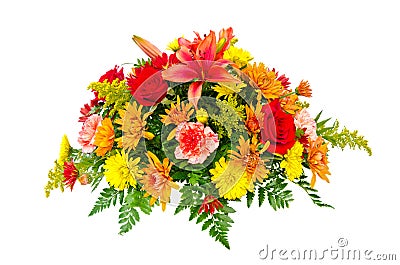 Colorful flower bouquet arrangement centerpiece Stock Photo