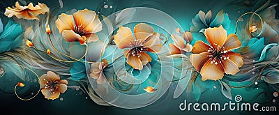 colorful flowers image with flowers watercolor wallpapers generative ai Stock Photo