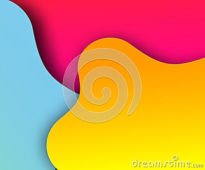 Colorful fluid shapes background. vibrant backdrop. abstract banner template Vector Illustration