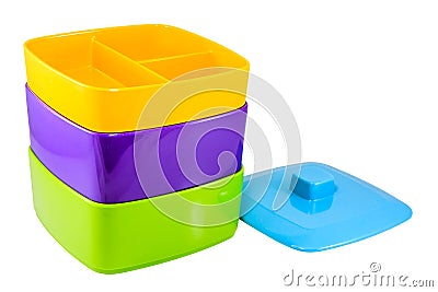 Colorful Food Carrier Stock Photo