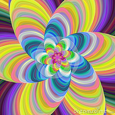 Colorful fractal spiral design background vector Vector Illustration