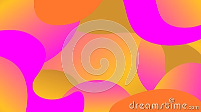 Colorful free form shapes gradient, simple blob geometry wave flat lay, future geometric wavy colors modern, free form fluid Vector Illustration