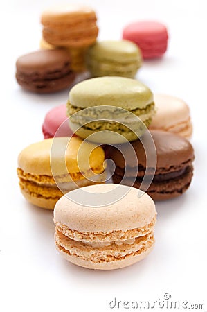 Colorful French Macarons Stock Photo