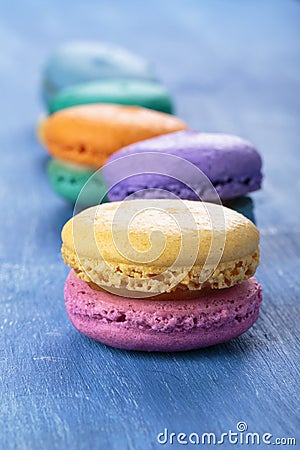 Colorful french macaroon Stock Photo