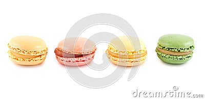 Colorful french macaroons Stock Photo