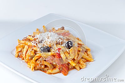 Colorful fresh penne Stock Photo