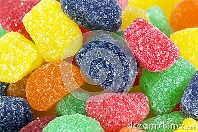 Colorful Fruit Jelly Candies Stock Photo