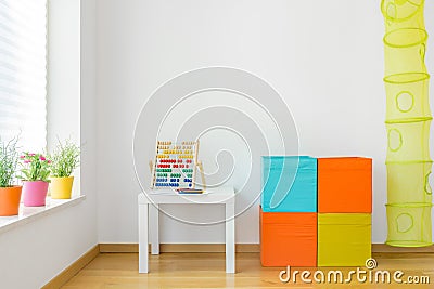 Colorful furniture in children room Stock Photo