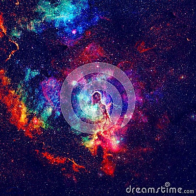 Colorful galaxy in outer space. Stock Photo