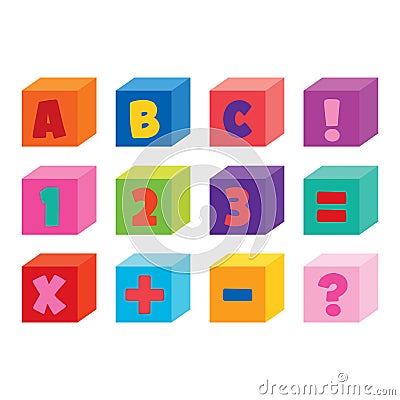 Colorful Game Blocks For Kids Stock Photo