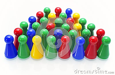 Colorful game pieces Stock Photo