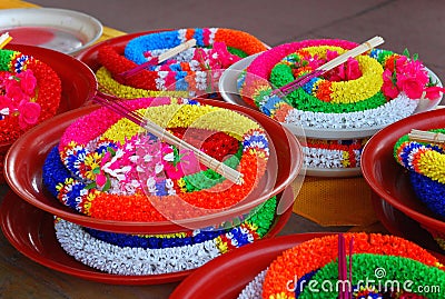 Colorful garlands Stock Photo